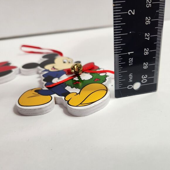 The Walt Disney Company Mickey & Minnie Mouse Vintage Wooden Ornaments SET OF 2 - Picture 9 of 9
